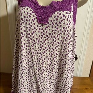 Lane Bryant Purple and White Camisole